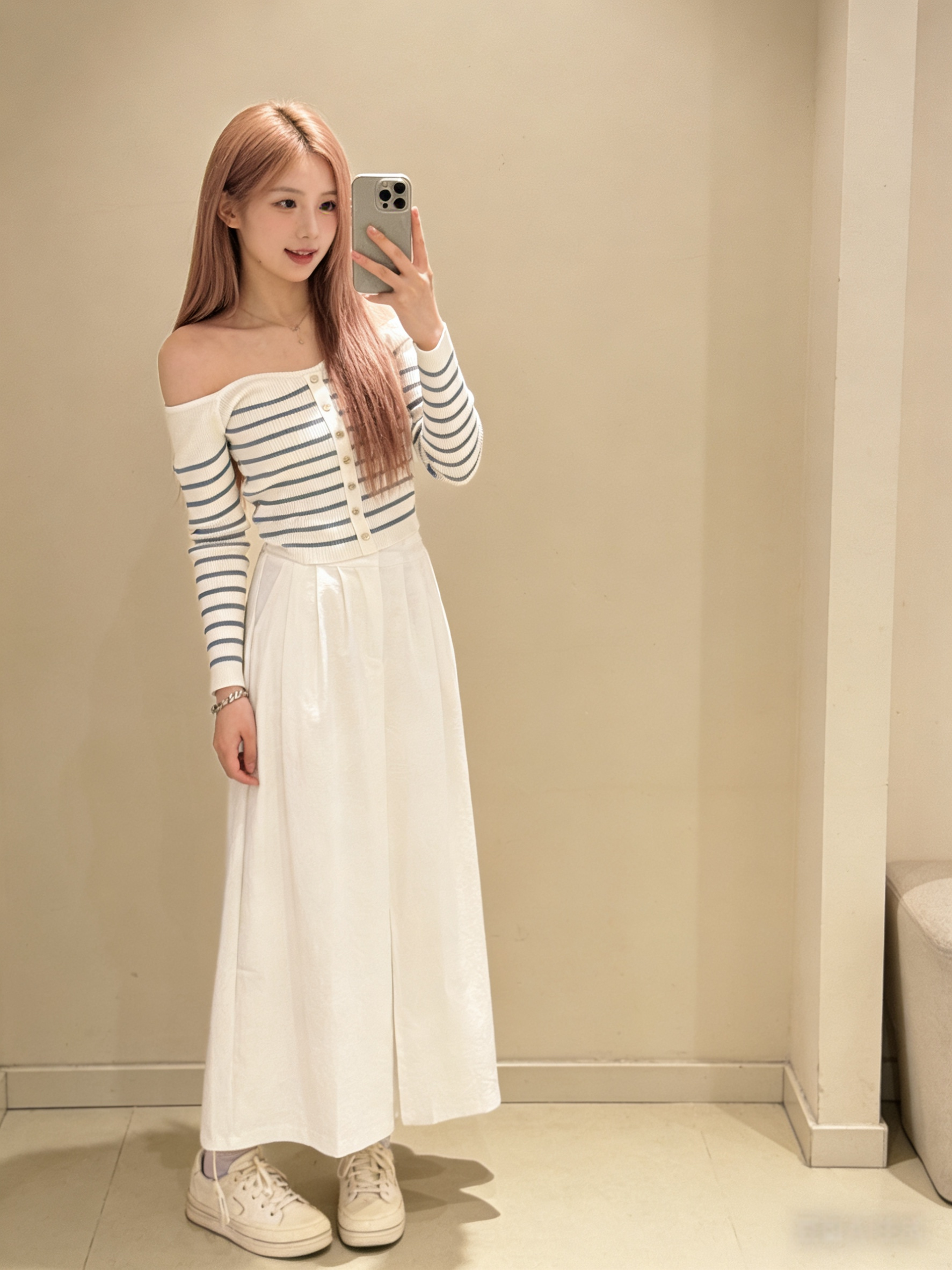 Alternative view of 112845 浅蓝色条纹针织