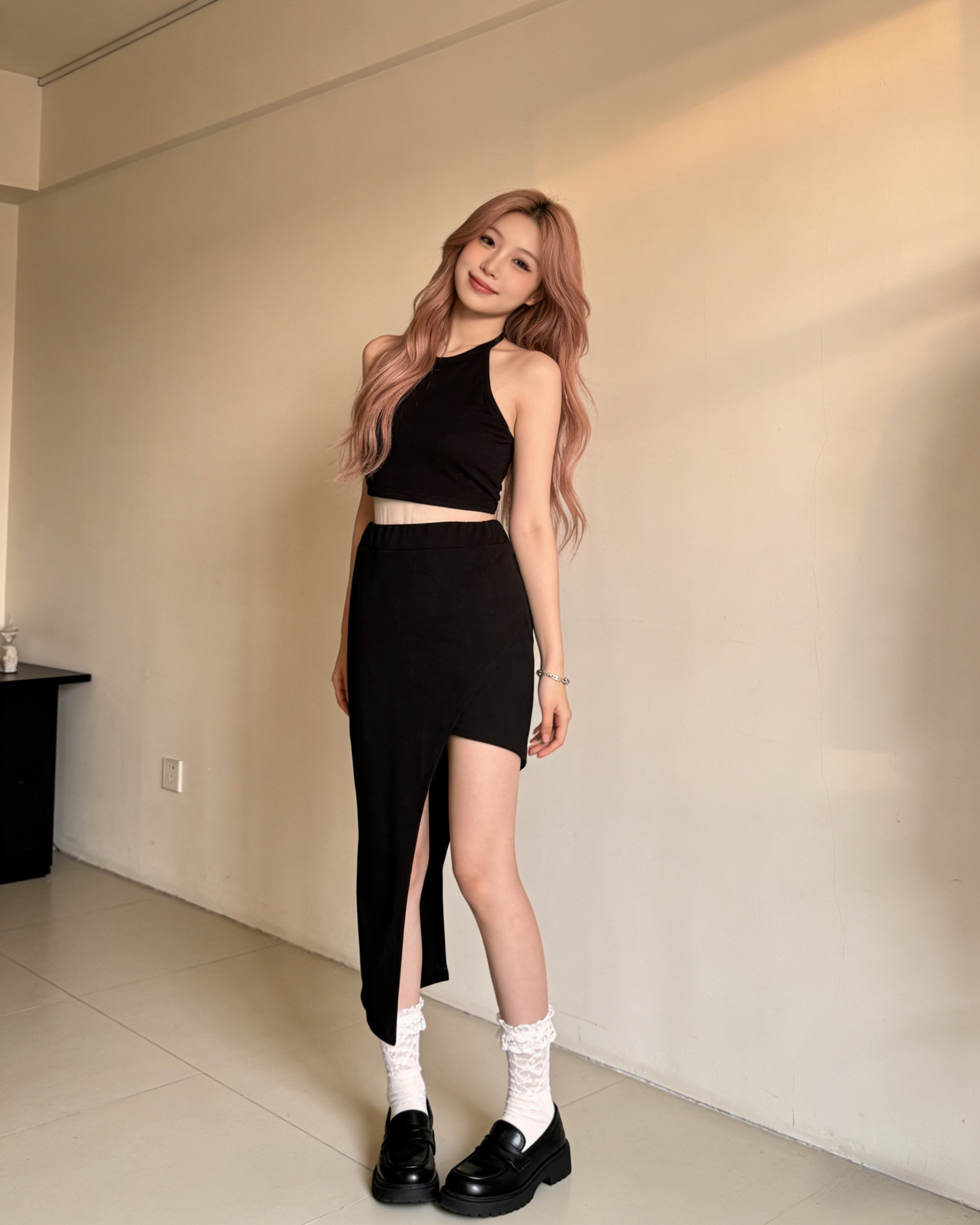 1101417 8278 辣妹风黑色套装