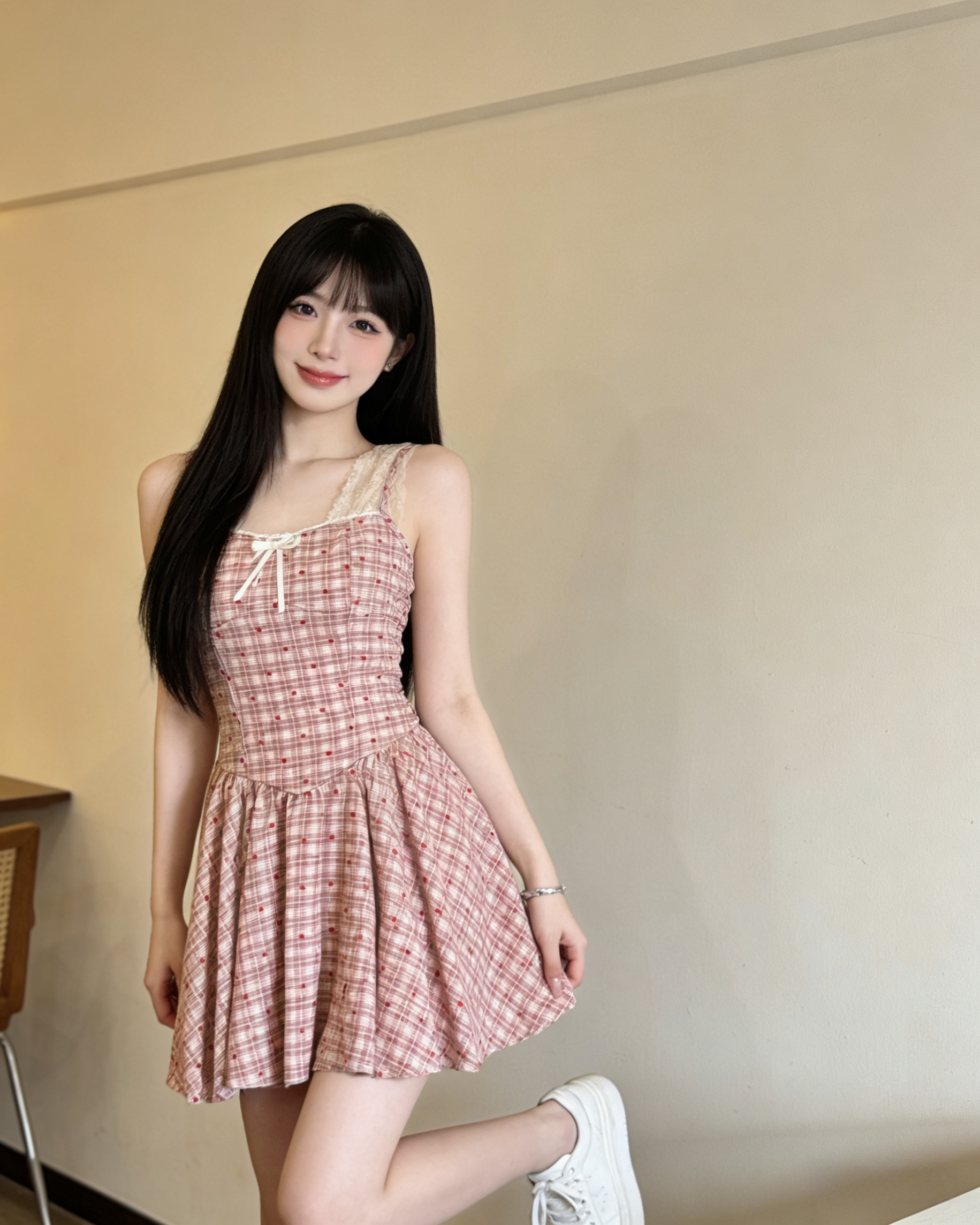 602831 1979 格子连身裙