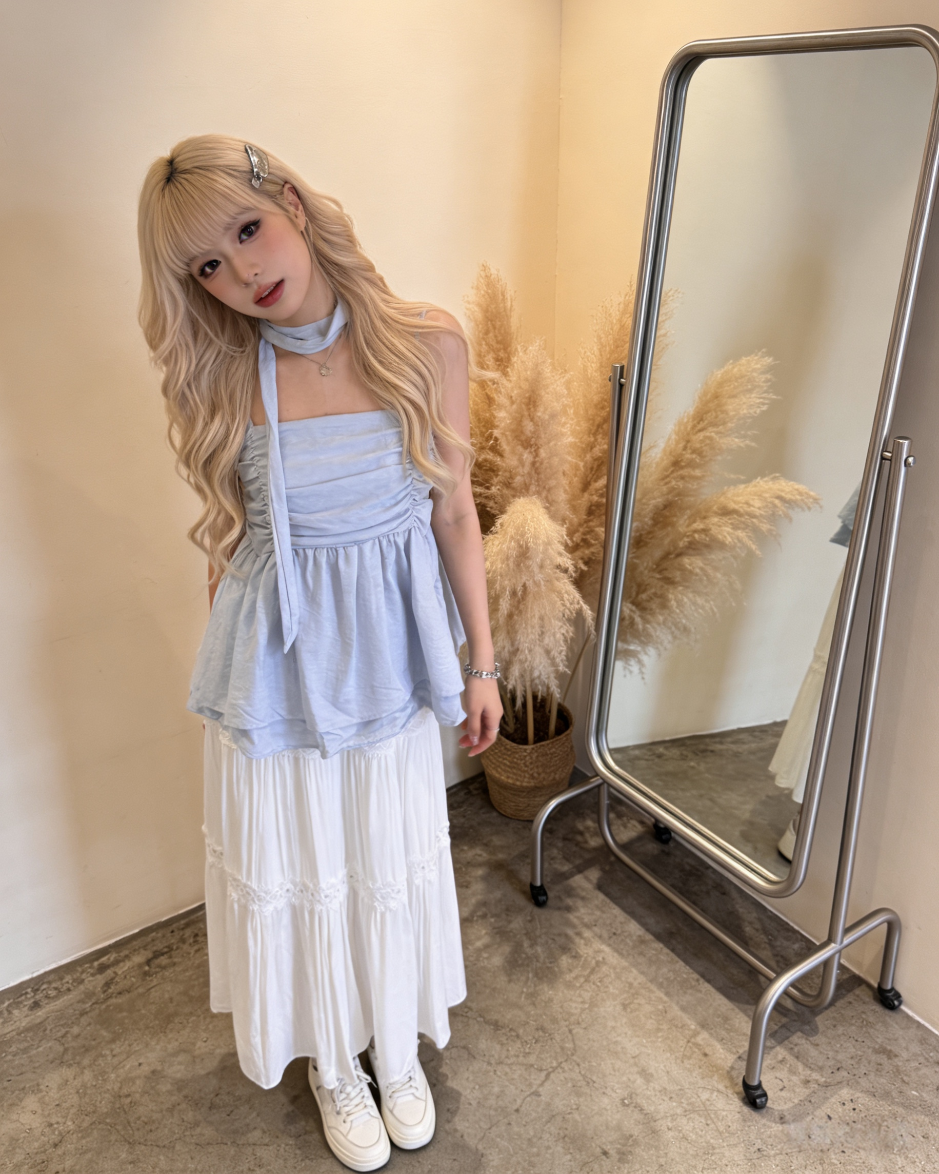 Alternative view of 113453 1701 波点吊带上衣