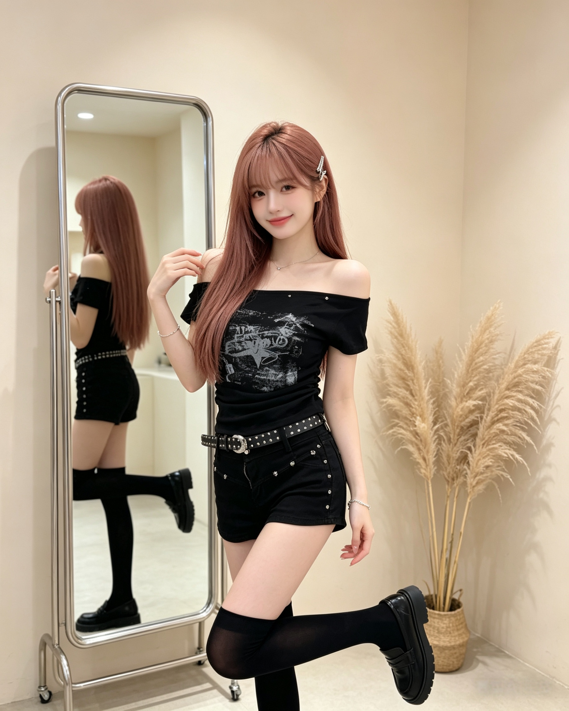 501445 3142 短裤配腰带