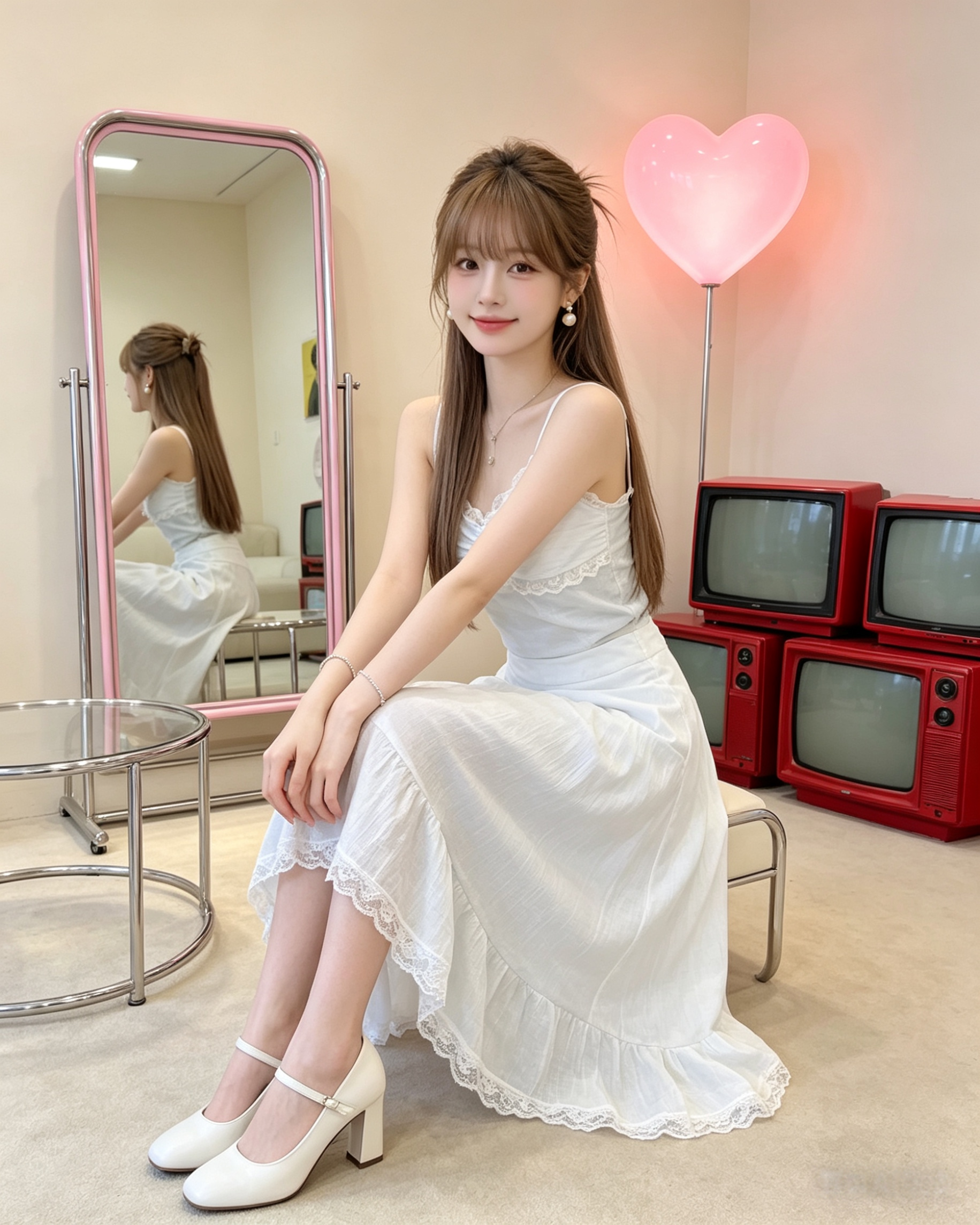 1101333 8162 草莓奶霜套装长裙
