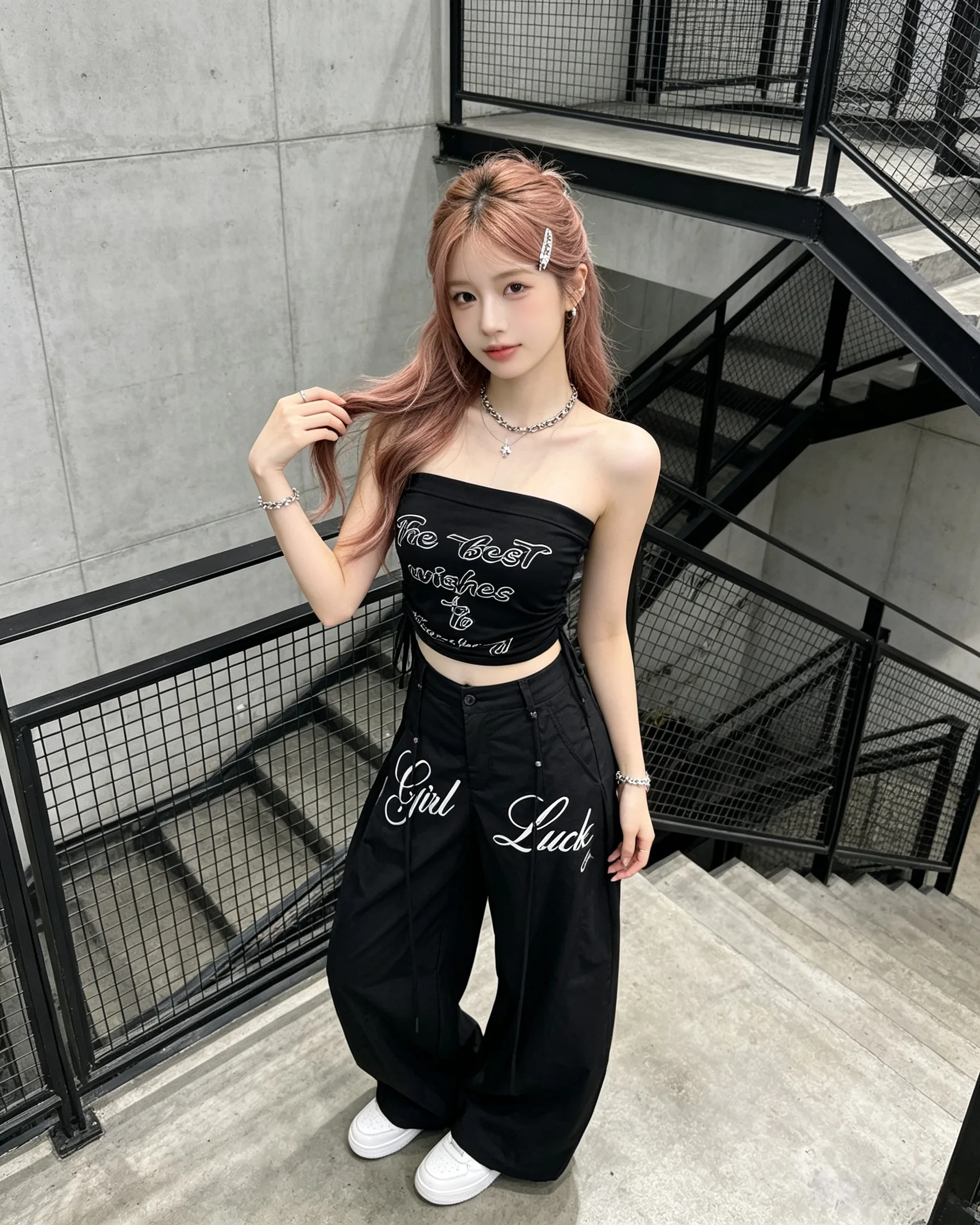 501771 2630 印花工装裤