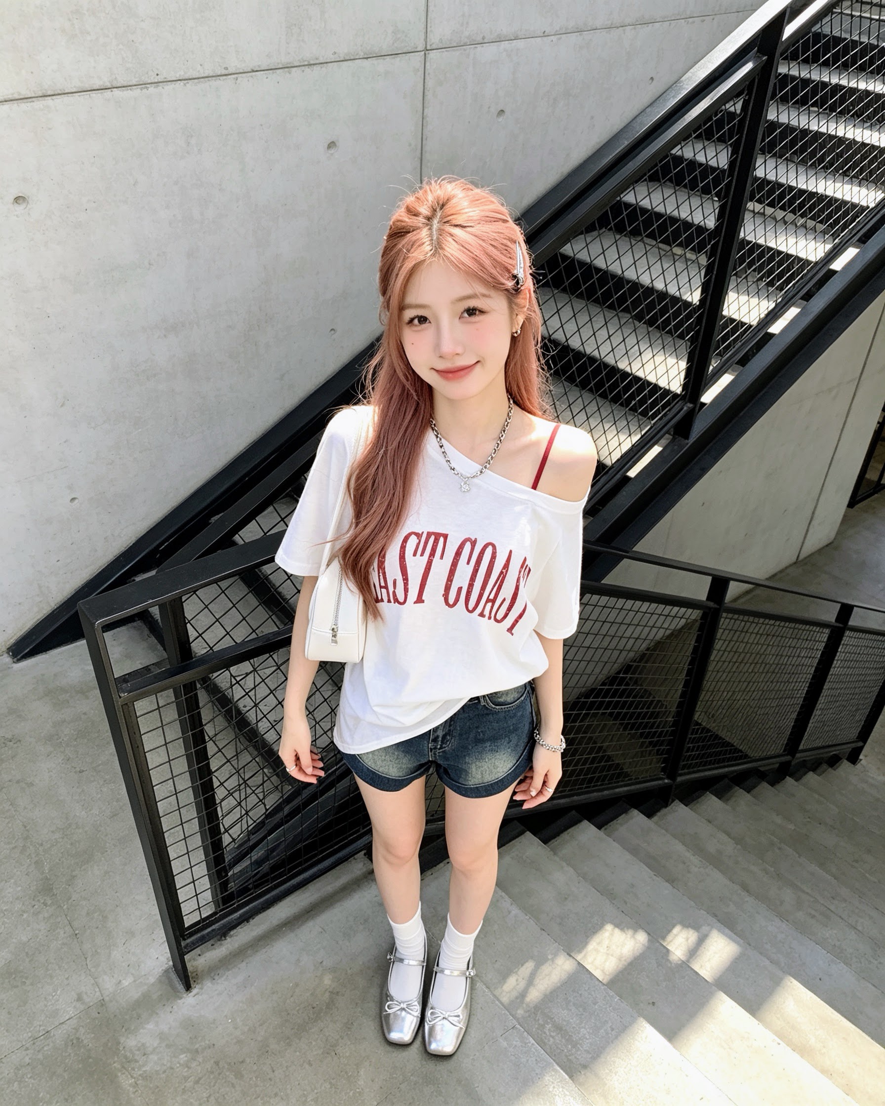 114277 8793斜肩大版TEE
