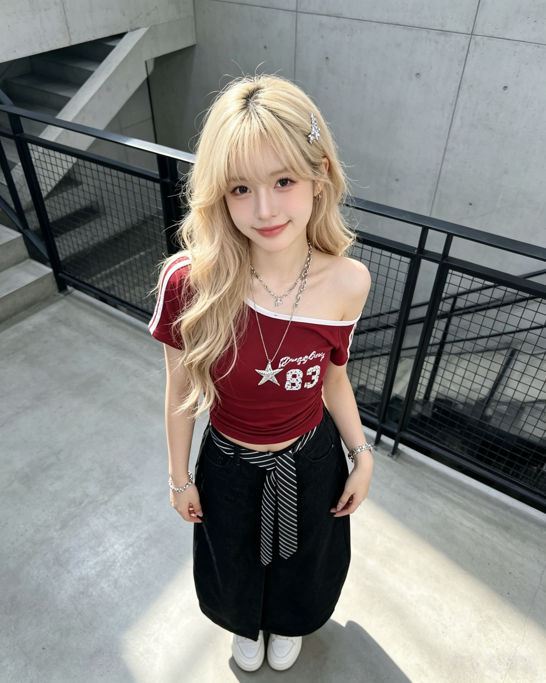 Alternative view of 114038 095斜肩短TEE